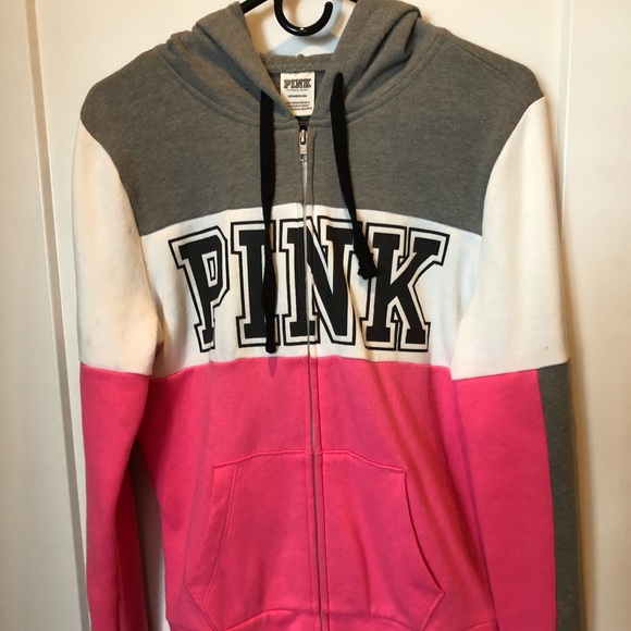 PINK Victoria's Secret Jackets & Blazers - Victoria’s Secret Pink hooded sweatshirt